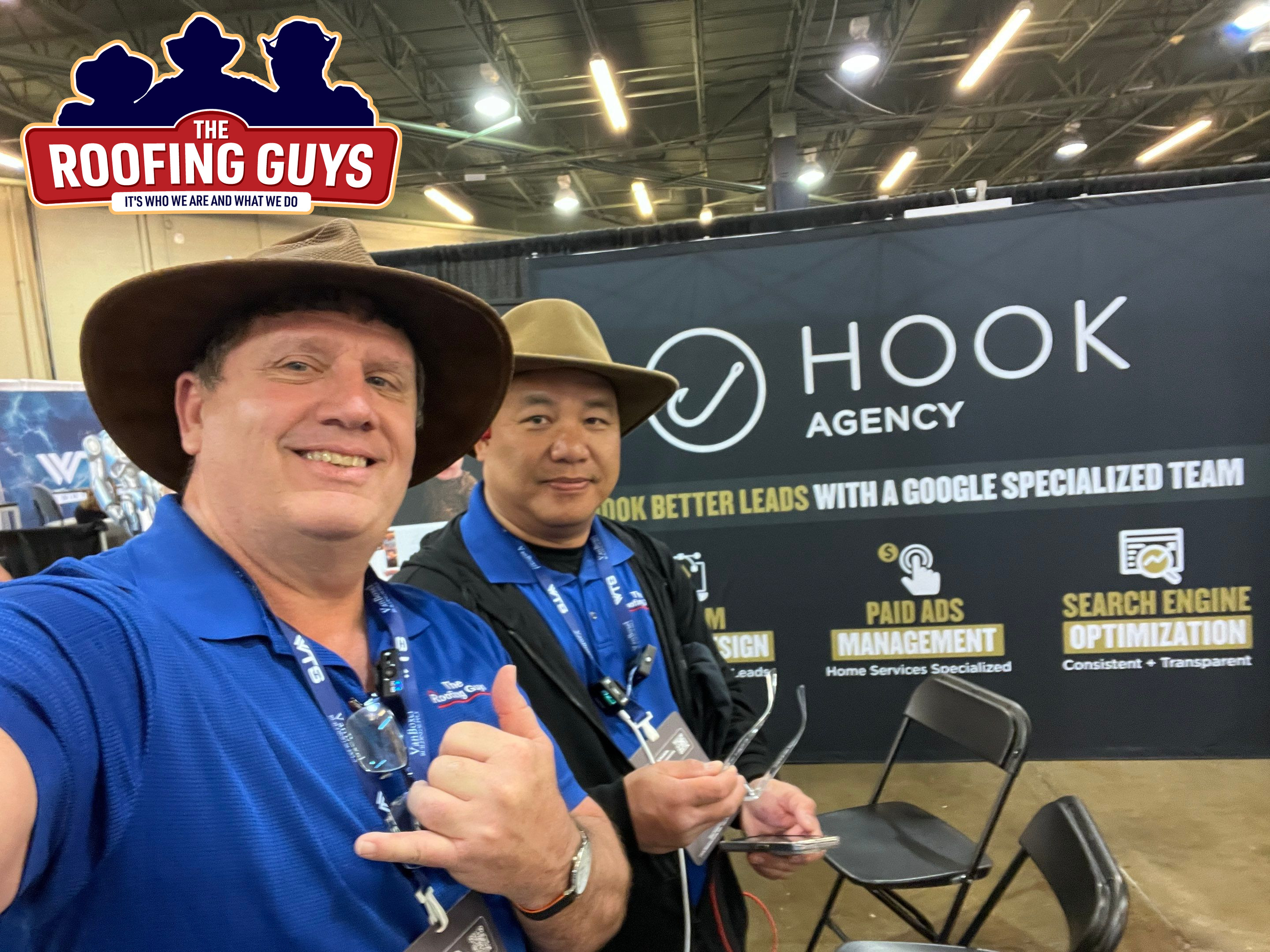 The roofing guys attending a conference